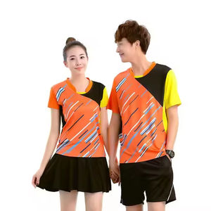 Uniformes de Bádminton y Tenis para Hombre, de Manga Corta, 100% Poliéster, Transpirables y de Secado Rápido, Sublimados - Product Image 5