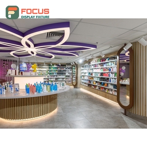 Bespoke Shop Interior Brushed Stainless Steel <b>Wall</b> Display Commercial Interior Design Cosmetic Display Cabinet - Product Image 4