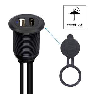 <span class=keywords><strong>Cable</strong></span> <span class=keywords><strong>de</strong></span> Extensión <span class=keywords><strong>de</strong></span> Montaje en Panel <span class=keywords><strong>de</strong></span> Doble Puerto USB2.0 3.0 <span class=keywords><strong>a</strong></span> <span class=keywords><strong>HDMI</strong></span> <span class=keywords><strong>de</strong></span> Alta Velocidad 5G, Resistente al Agua IP67, para Tablero <span class=keywords><strong>de</strong></span> Auto, Motocicleta, Barco - Product Image 3