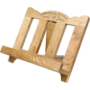 Étagères de cuisine en bois avec angles réglables <span class=keywords><strong>taquets</strong></span> de livre de recettes faits à la main avec des motifs sculptés - Product Image 1