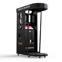 DOLA Photomaton Robuste en Acier Inoxydable avec Écran Tactile, Support DSLR, Compatibilité Multi-Appareils NFC, Impression Instantanée