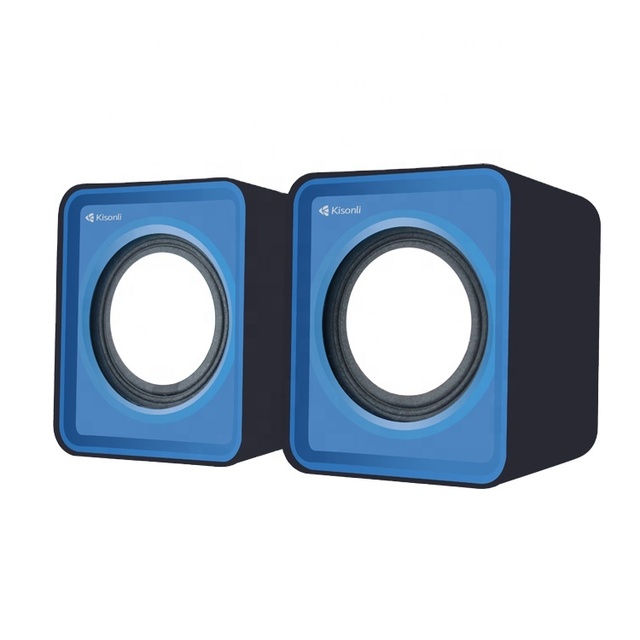 Kisonli V310 Portable USB Speakers 1.5W*2 DC 5V Wired Stereo Sound Desktop Speaker for Office