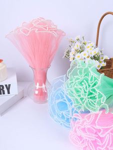 Cadeau pour la fête des mères, fournitures florales, tulle ondulé style perle, matériaux d'emballage de bouquet haut de gamme, essentiels pour les fleuristes - Product Image 6
