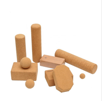 Rodillo de Yoga de Corcho Ecológico KUKESI CORK de Alta Calidad, 30*10cm, para Ejercicios de Yoga y Terapia Física