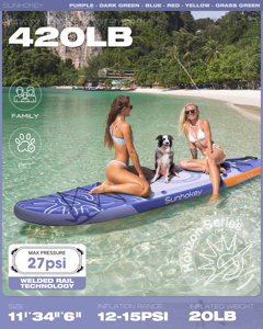 Planche à pagaie <span class=keywords><strong>gonflable</strong></span> personnalisée à soudure à chaud famille 11 '* 34 ''* 6'' planche à pagaie <span class=keywords><strong>gonflable</strong></span> SUP avec pagaie - Product Image 4