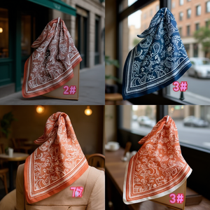 Foulard Paisley Quadrato 70x70cm Accessorio Moda per Capelli da Donna - Product Image 3