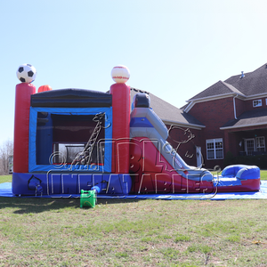 Castello Gonfiabile Commerciale Sportivo Combinato con Scivolo, Casa Gonfiabile Personalizzata con Scivolo, Parco Giochi Esterno in PVC per Noleggio Eventi - Product Image 3