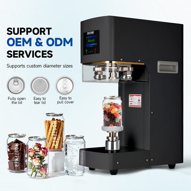 MOSEENER Automatic Electric Can Sealer Machine High-Frequency Sealing for PET Bottles Aluminum Cans for Soda Beer Juice
