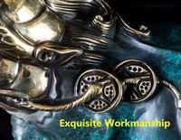 Décor de bureau de style chinois cuivre produit créatif Statue Animal