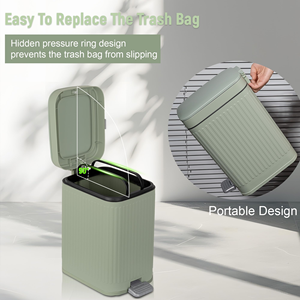 High Quality Standing Pressing Type Waste Paper High Quality PP Plastic Trash Can With Foot Pedal Ash-<b>bin</b> Garbage Can - Product Image 3
