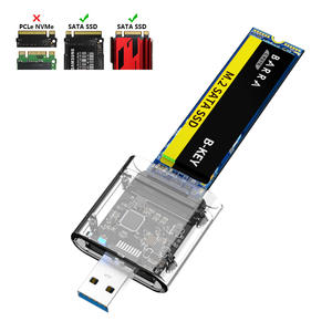 علبة MAIWO K1714S لتخزين أقراص SSD من نوع NGFF M.<span class=keywords><strong>2</strong></span> بدون أدوات، مزودة بمنفذ USB3.<span class=keywords><strong>2</strong></span> Gen <span class=keywords><strong>2</strong></span> x 1 و USB A، بدون كابلات. - Product Image 3