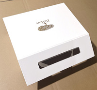 Boîte cadeau personnalisée en papier rigide noir mat de luxe, pliable, avec fermeture magnétique, écologique, biodégradable, gaufrage, chaussettes en fourrure mate