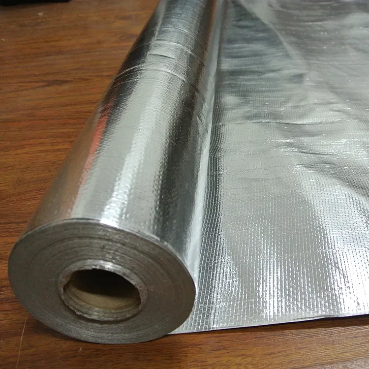 Aluminum foil woven tear resistant fabric with excellent vapor barrier double sided fiberglass insulation