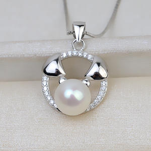 Accessoires DIY européens et américains, pendentif en argent S925, version coréenne, pendentif pour femmes, 8-9 perles, pendentif pour cheveux, chaînes vides, collier - Product Image 1