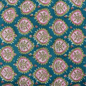 100% tela de algodón puro hermoso estampado de mano Floral indio accesorios de ropa para mujeres/niños camisas bolsos cortinas cubierta - Product Image 1