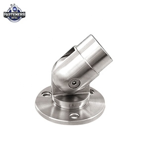 Verstellbarer Wand handlauf flansch | Edelstahl-Grundplatte verbinder für Rundrohr-Treppen geländers ystem - Product Image 3