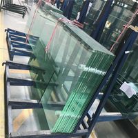 Verre trempé de qualité d'usine, sécurité, 10 mm, 12 mm, verre trempé homogène, bord poli, table basse en verre