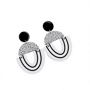 Pendientes de Acrílico y Lucite de Alta Calidad para Mujer, Diseño Moderno, Accesorio de Moda para Bodas y Fiestas - Product Image 1