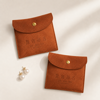 Pochette à bijoux en microfibre de luxe avec logo personnalisé en relief, anti-rayures et anti-poussière, sac cadeau promotionnel OEM