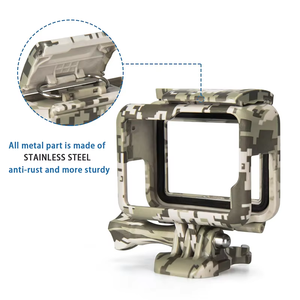 Ngụy trang màu Skeleton trường hợp bảo vệ nhà ở mở Side khung cho GoPro anh hùng 7/6/5 săn bắn ngoài trời - Product Image 2