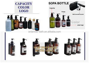 Dispenser Triplo da <span class=keywords><strong>Doccia</strong></span> per Hotel da 500ml di Grande Successo, Dispenser per <span class=keywords><strong>Shampoo</strong></span> e Balsamo con Supporto a Parete in <span class=keywords><strong>Acciaio</strong></span> Inossidabile - Product Image 5