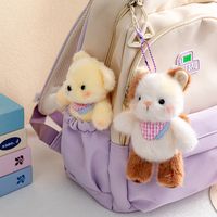 Porte-clés en peluche personnalisés en gros, figurines à suspendre pour sac, jouets en peluche mignons, animaux en peluche doux, style anime