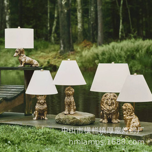 Lampada da Tavolo Creativa a Forma di Animale in Resina Pawdia, Lampada Decorativa <span class=keywords><strong>Gatto</strong></span> Cane per Comodino, Luce d'Atmosfera per Soggiorno e Camera da Letto, Guangdong - Product Image 4