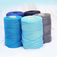 Fancy 3mm 240g PP Crochet Hollow Thread Rope Light Yarn Ice Thread Braided Cord for Handmade Crochet DIY Summer Hat and Cushion