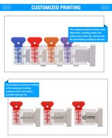 Scellé de câble de sécurité en plastique PC transparent de haute qualité YTMS007 pour compteur d'eau numéroté, avec logo personnalisé