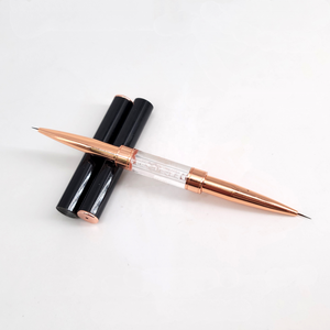 <span class=keywords><strong>2021</strong></span> buena calidad sintético delineador para decoración de <span class=keywords><strong>uñas</strong></span> cepillos doble 3D juego de pinceles para manicura Rosa oro mango de Metal - Product Image 2