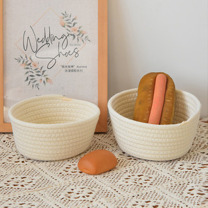 Factory Hot Sale <b>Storage</b> <b>Baskets</b> Woven Cotton Rope <b>Basket</b> Organizing Home Decoration - Product Image 1