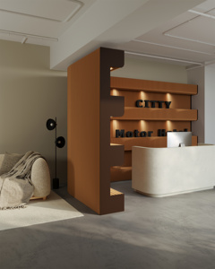 Soporte de exhibición alto de papel Kraft Ihpaper con partición de pared Plegable ligera Pantalla de pared divisoria para tiendas y cabina de exposición - Product Image 2