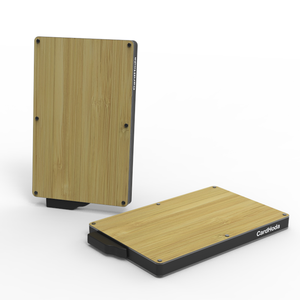 Portefeuille porte-cartes en bois CardHoda, design minimaliste 7 pouces, sans fermeture, étui pour cartes de crédit - Product Image 1