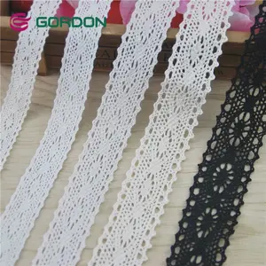 Gordon Ribbons Wholesale Border Clothing Accessories Lace Trim Embroidery Encajes Renda White Cotton Ribbon Lace