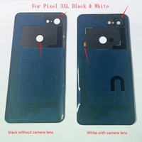 Coque arrière en verre pour Google Pixel 3XL, noir et blanc