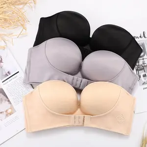 Wholesale Push Up Sexy Front Open Womens bra Sexy Invisible Strapless Front closed bras