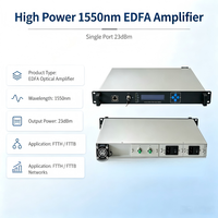 Amplificateur de fibre optique EDFA haute puissance 1550 nm, port unique 23 dBm, double alimentation pour réseau FTTB FTTH