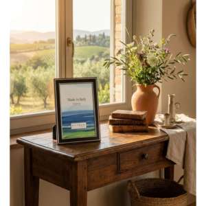 Cadre photo Beltrami 4x6 pouces plaqué argent fabriqué en Italie avec dos en bois - Product Image 2