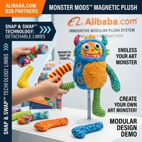 En gros, Jouet en peluche artistique créatif, monstre modulaire interactif à expression personnalisable, original, original, mignon et moche, idéal comme cadeau