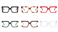 Gafas de Sol Cuadradas de Moda 2026 con Bloqueo de Luz Azul, Gafas Ópticas Extra Grandes para Mujer
