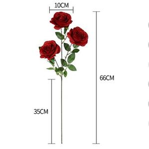 Flor artificial 3 cabezas <span class=keywords><strong>Rosa</strong></span> <span class=keywords><strong>holandesa</strong></span> <span class=keywords><strong>precio</strong></span> de fábrica boda hogar jardín restaurante decoración imitación seda <span class=keywords><strong>Rosa</strong></span> <span class=keywords><strong>holandesa</strong></span> 3 cabezas tallo - Product Image 2