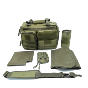 Sac à langer tactique avec cadre interne, polyester imperméable, design tendance, ceinture à coussin d'air, capacité de 20 à 36 L - Product Image 1