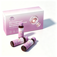 Boisson de collagène recombinant avec astaxanthine, acide hyaluronique et GABA, collagène de poisson de type III, boisson de beauté OEM