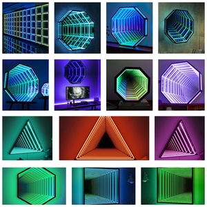 3D Magic Mirror Light Box Advertising Light Boxes Led Infinity Mirror Design Lamp <b>Easel</b> <b>Stand</b> Sign for Real Estate Marketing - Product Image 5