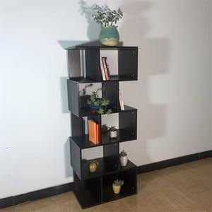 Prix usine Noir Mur Lit Bibliothèque Panneau De Bois Étagère Au Détail Librairie Magasin Luminaires De JIAMUJIA - Product Image 3