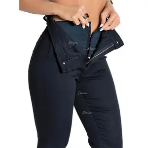 Fajas Colombianas Jeans Hoge Taille Met Super Lipo Spandex