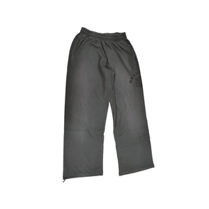 Pantalon de survêtement gris en molleton bouclette pour enfants, coupe ample, jambe large, taille élastique avec cordon de serrage, décontracté, personnalisable - Product Image 1