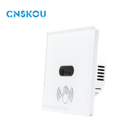 Interrupteur mural à capteur de mouvement CNSKOU, nouveau design, panneau en verre, norme européenne 110V 220V, éclairage LED