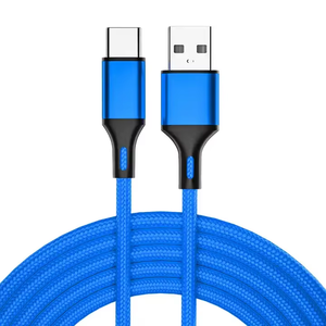 Câble de charge USB Type C en nylon tressé 2.4A avec logo personnalisé gratuit, 1M 2M <span class=keywords><strong>3M</strong></span>, câble de charge haute vitesse pour <span class=keywords><strong>iPhone</strong></span> pour Samsung - Product Image 6