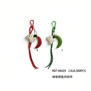 Llavero de Pimiento Picante Angelina, Mosquetón de Plástico Rojo y Verde, 300 Unidades en Caja, Accesorio Decorativo - Product Image 4